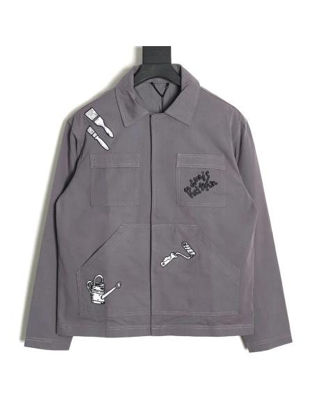 Louis Vuitton Multielement Embroidered Jacket 4652,Cheap Replica Reps Louis Vuitton