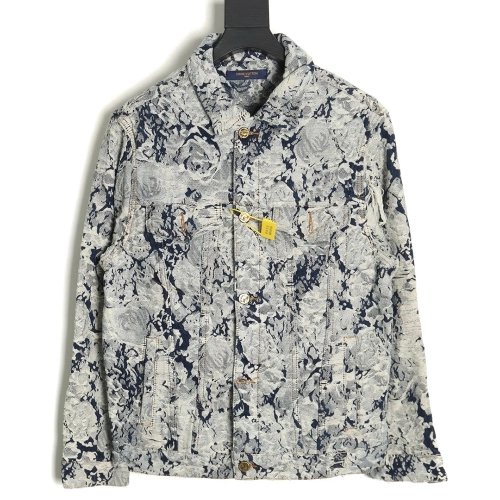 Louis Vuitton Snowflake Denim Jacket 4652,Cheap Replica Reps Louis Vuitton