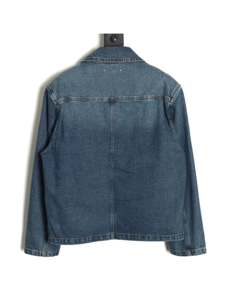 Louis Vuitton embossed monogram denim jacket 4652,Cheap Replica Reps Louis Vuitton