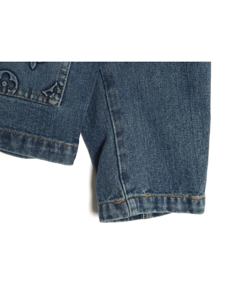 Louis Vuitton embossed monogram denim jacket 4652,Cheap Replica Reps Louis Vuitton