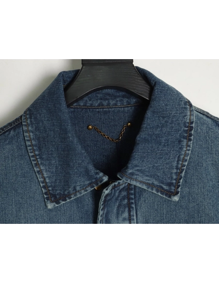 Louis Vuitton embossed monogram denim jacket 4652,Cheap Replica Reps Louis Vuitton