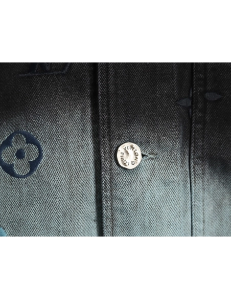 Louis Vuitton Gradient Jacquard Denim Jacket,Cheap Replica Reps Louis Vuitton
