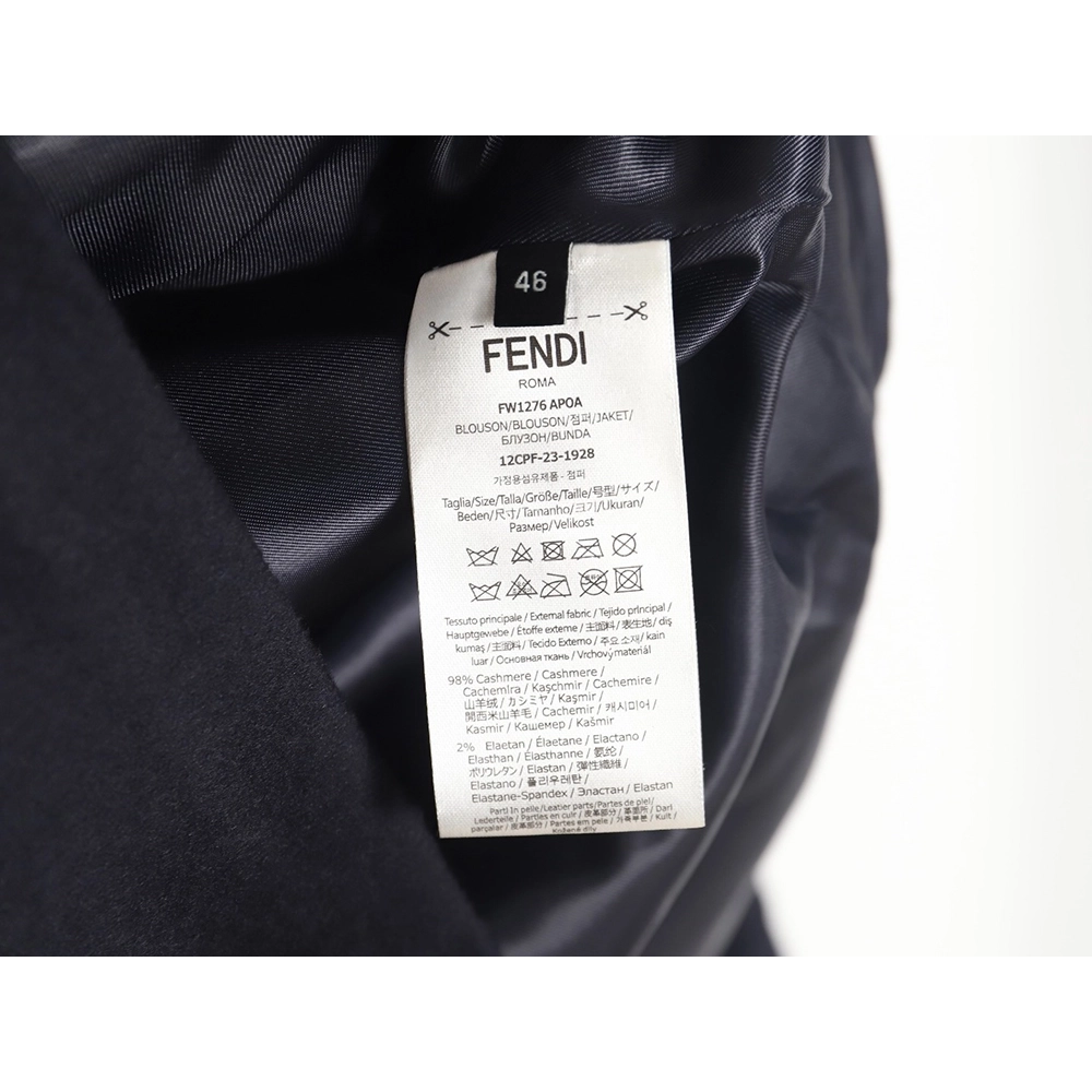Fendi GOTO zipper pocket cashmere jacket,Cheap Replica Reps Fendi