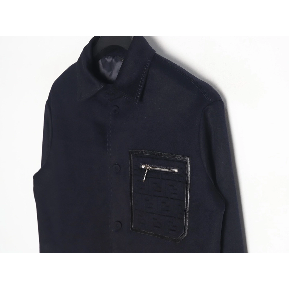 Fendi GOTO zipper pocket cashmere jacket,Cheap Replica Reps Fendi