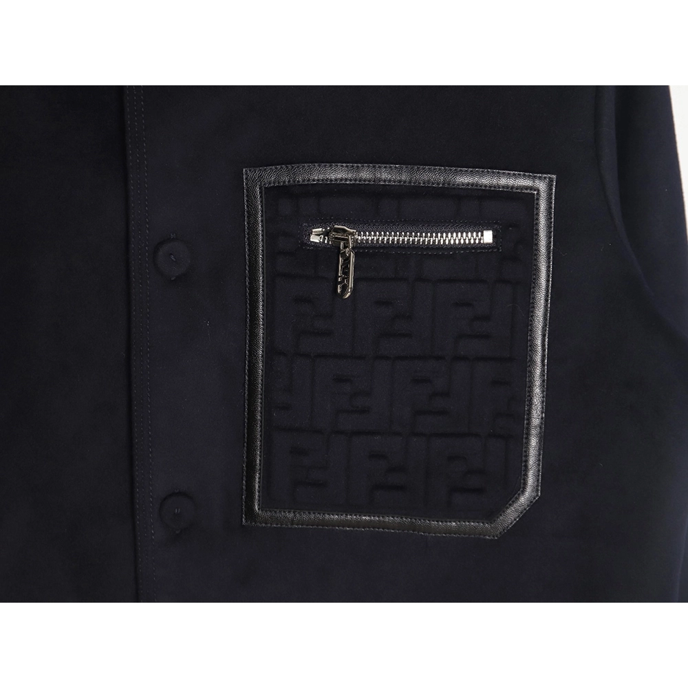 Fendi GOTO zipper pocket cashmere jacket,Cheap Replica Reps Fendi