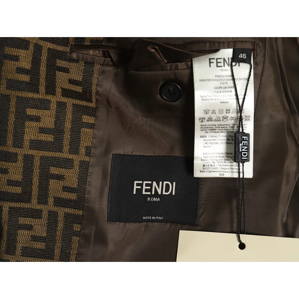 Fendi all over print FF suit jacket 4652,Cheap Replica Reps Fendi