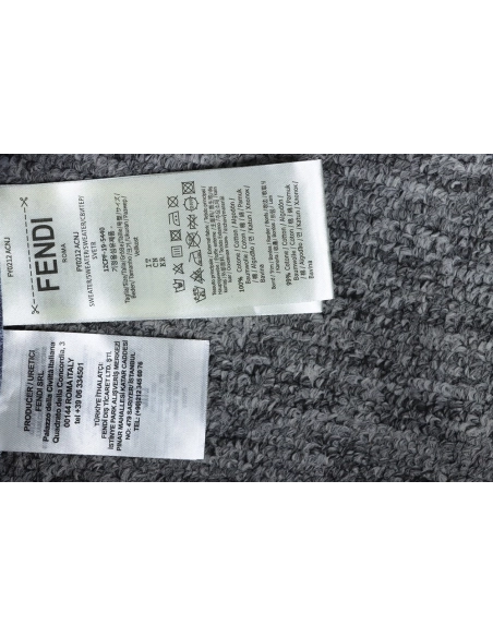 Fendi blue double FF full print colorblock long sleeve shirt,Cheap Replica Reps Fendi