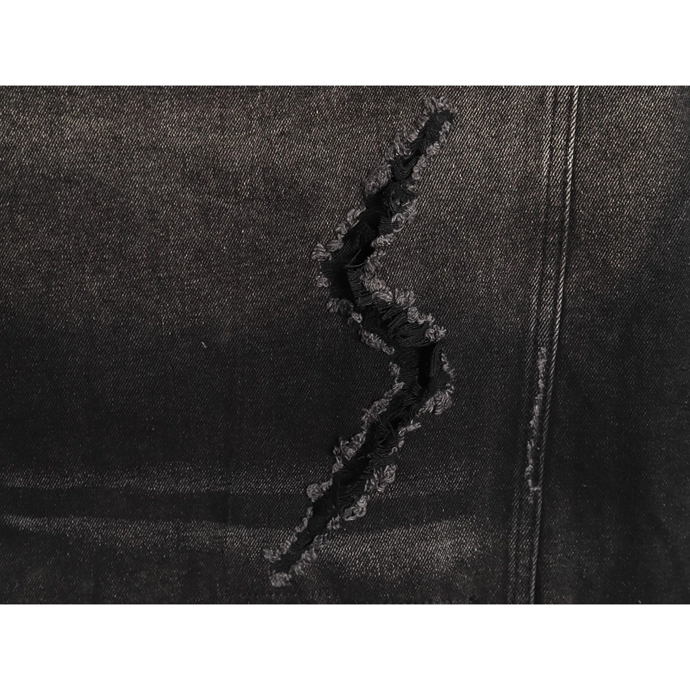 Balenciaga distressed lightning denim jacket,Cheap Replica Reps Balenciaga