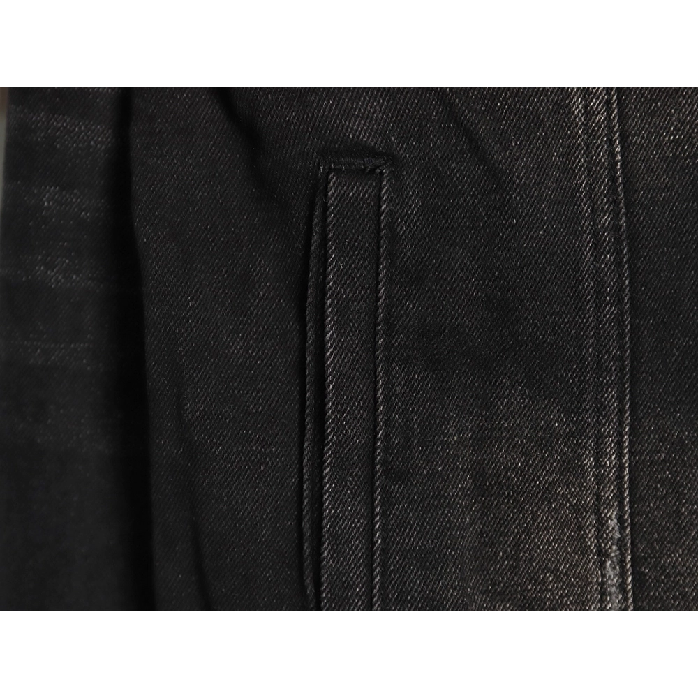 Balenciaga distressed lightning denim jacket,Cheap Replica Reps Balenciaga