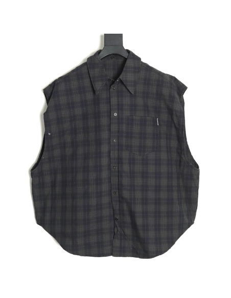 Balenciaga Detachable Oversized Deconstructed TwoPiece Shirt Jacket,Cheap Replica Reps Balenciaga