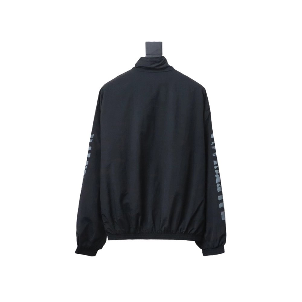 Balenciaga Blurred Lettering Print Track Jacket,Cheap Replica Reps Balenciaga
