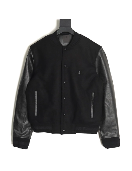 Givenchy 4G Logo leather baseball jacket,Cheap Replica Reps Givenchy