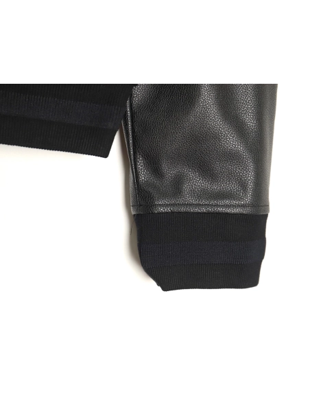 Givenchy 4G Logo leather baseball jacket,Cheap Replica Reps Givenchy