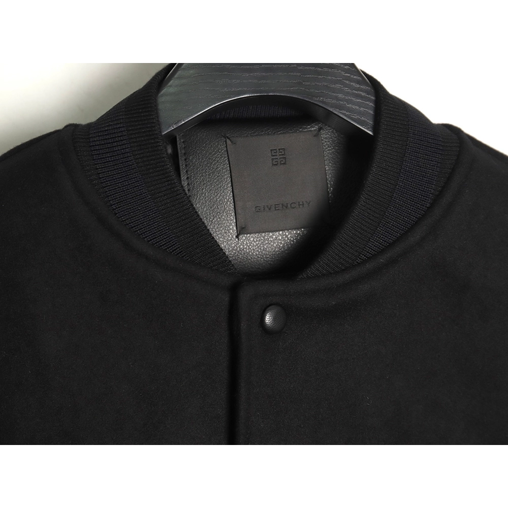 Givenchy 4G Logo leather baseball jacket,Cheap Replica Reps Givenchy