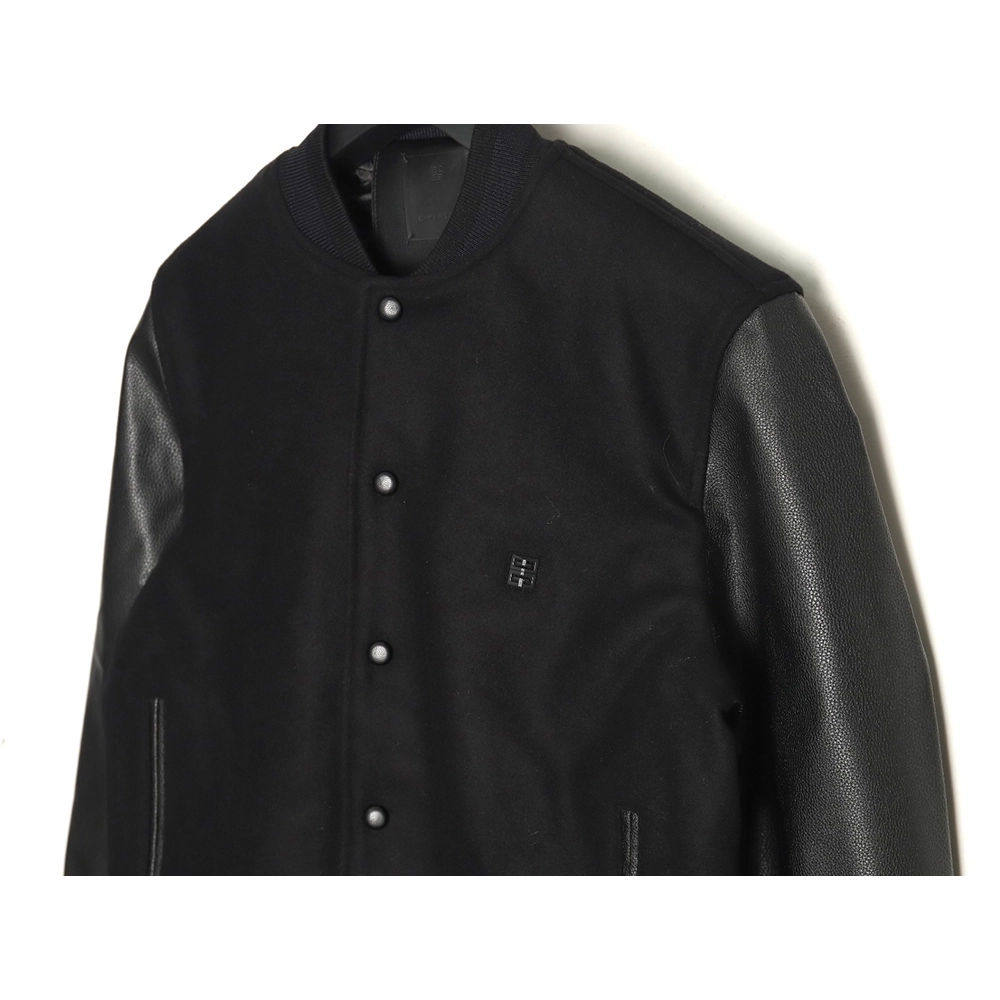 Givenchy 4G Logo leather baseball jacket,Cheap Replica Reps Givenchy