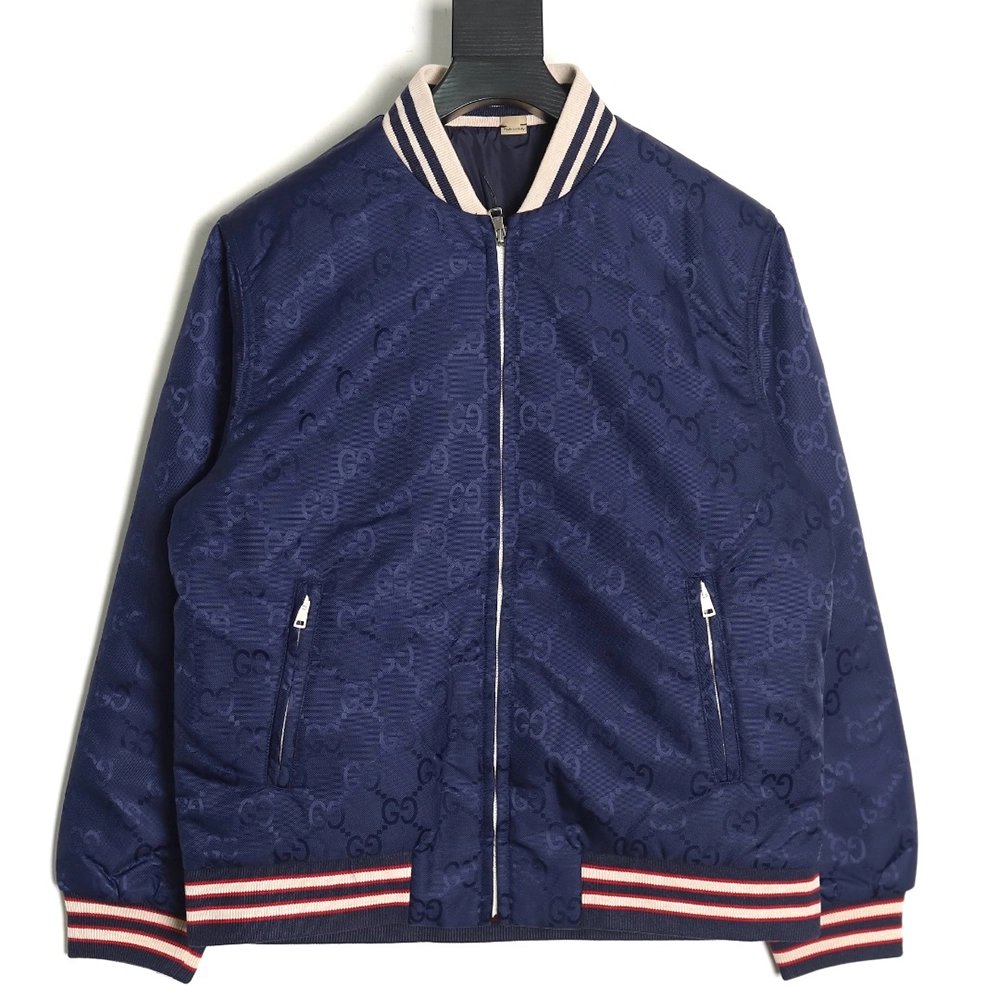 Gucci allover double G jacquard reversible quilted jacket,Cheap Replica Reps Gucci