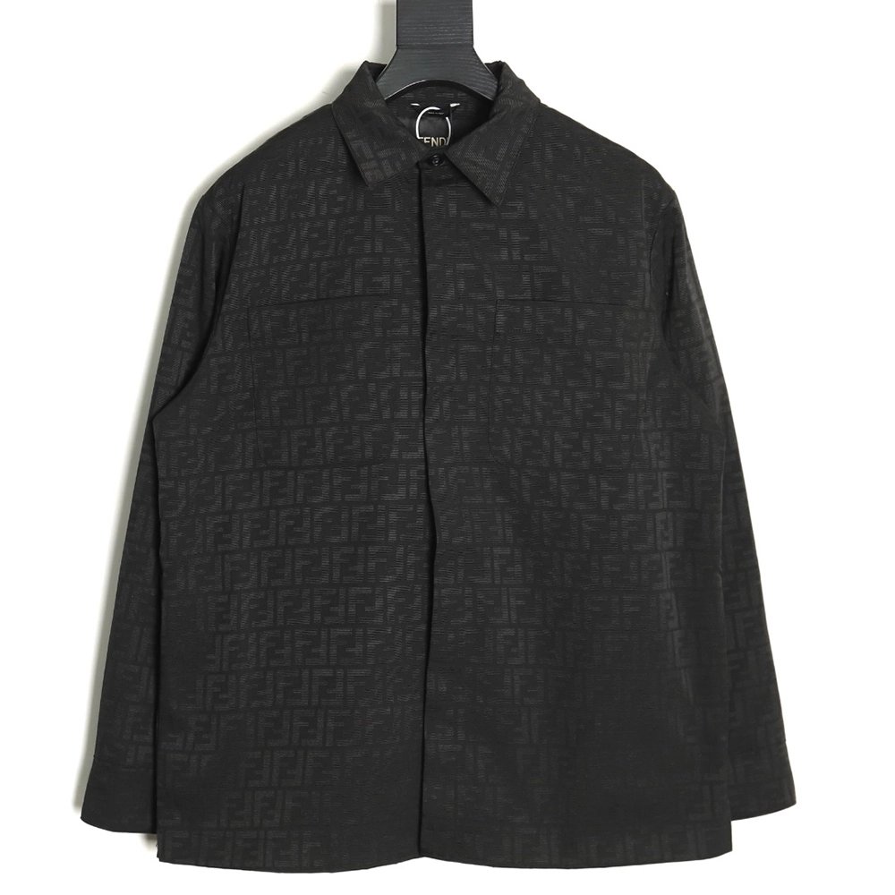 Fendi FF print longsleeved shirt jacket TSK1,Cheap Replica Reps Fendi