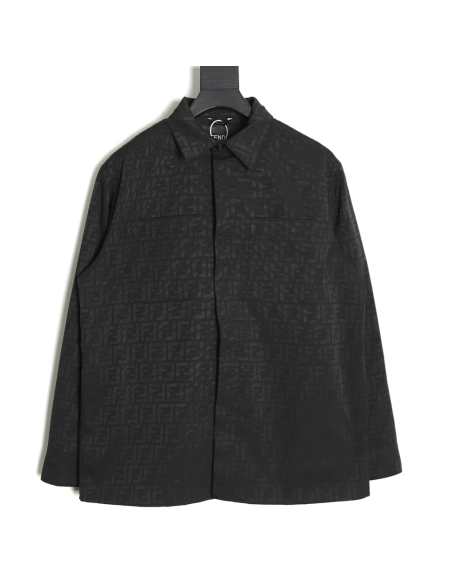 Fendi FF print longsleeved shirt jacket TSK1,Cheap Replica Reps Fendi