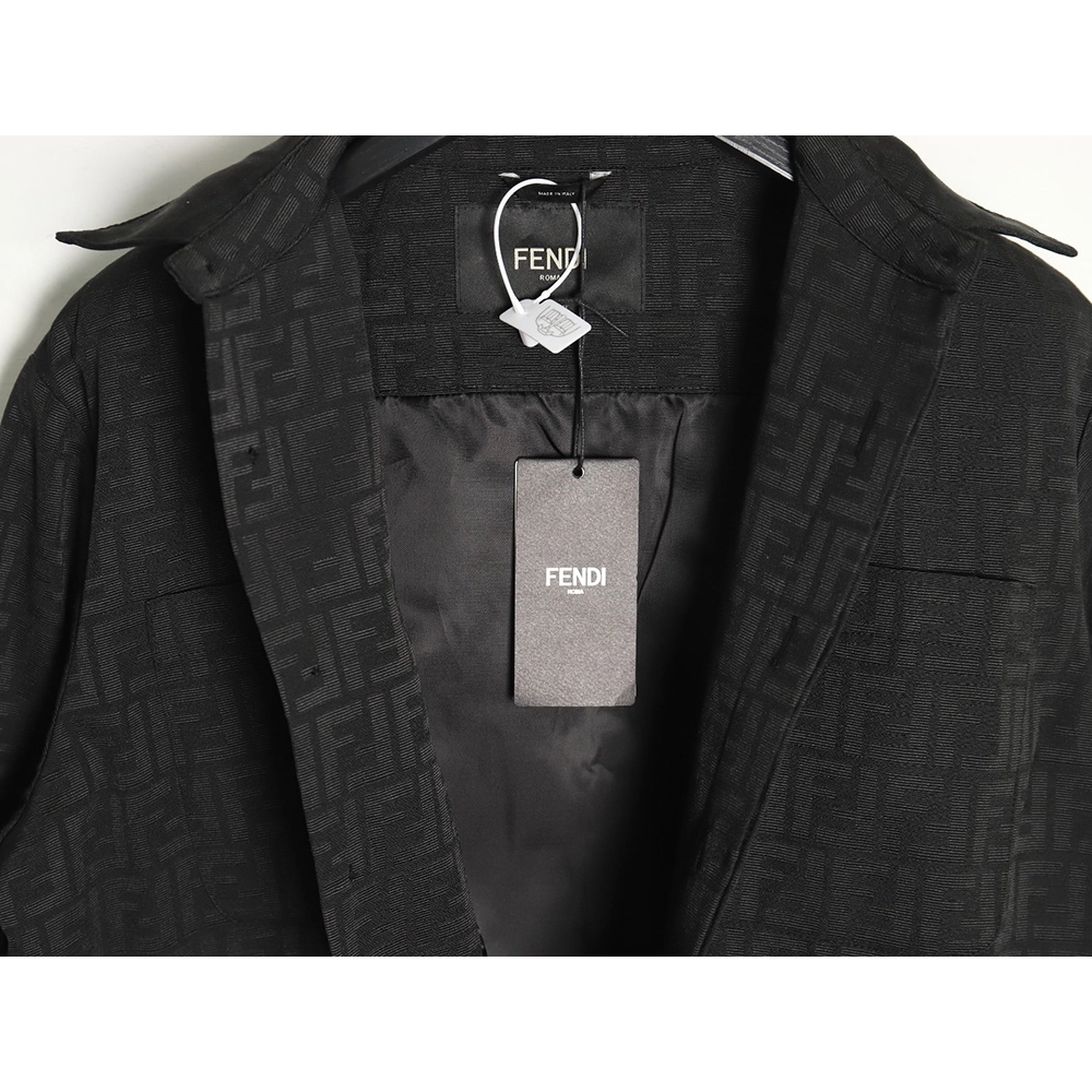 Fendi FF print longsleeved shirt jacket TSK1,Cheap Replica Reps Fendi