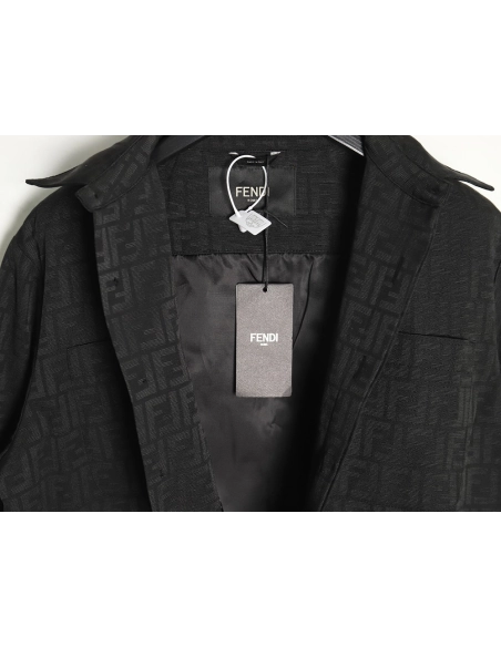 Fendi FF print longsleeved shirt jacket TSK1,Cheap Replica Reps Fendi