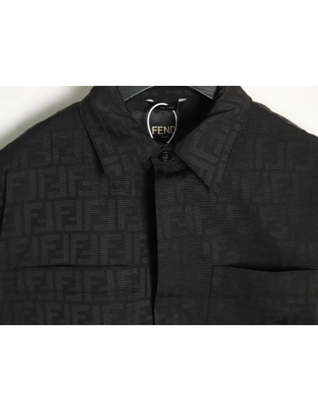 Fendi FF print longsleeved shirt jacket TSK1,Cheap Replica Reps Fendi