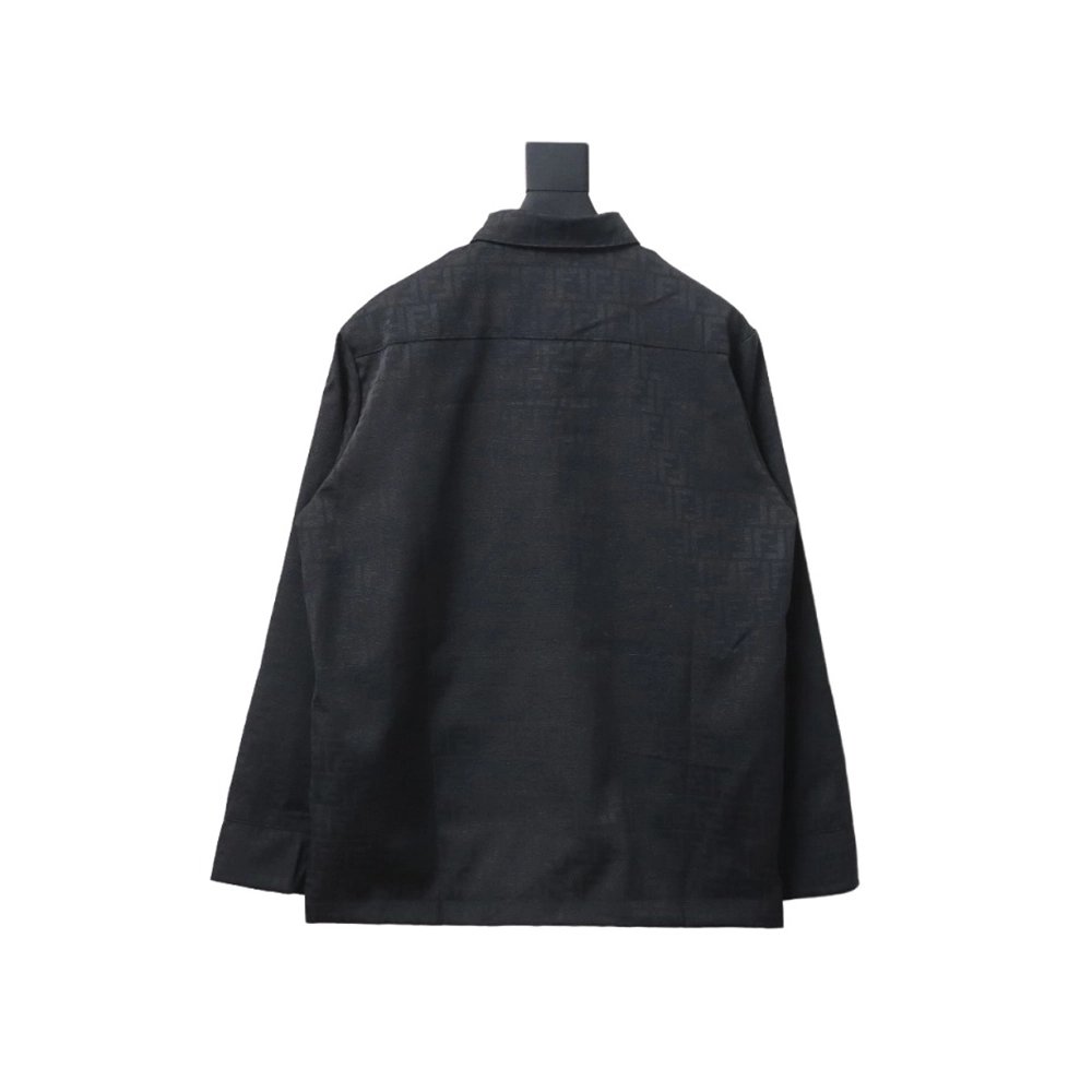 Fendi FF print longsleeved shirt jacket,Cheap Replica Reps Fendi