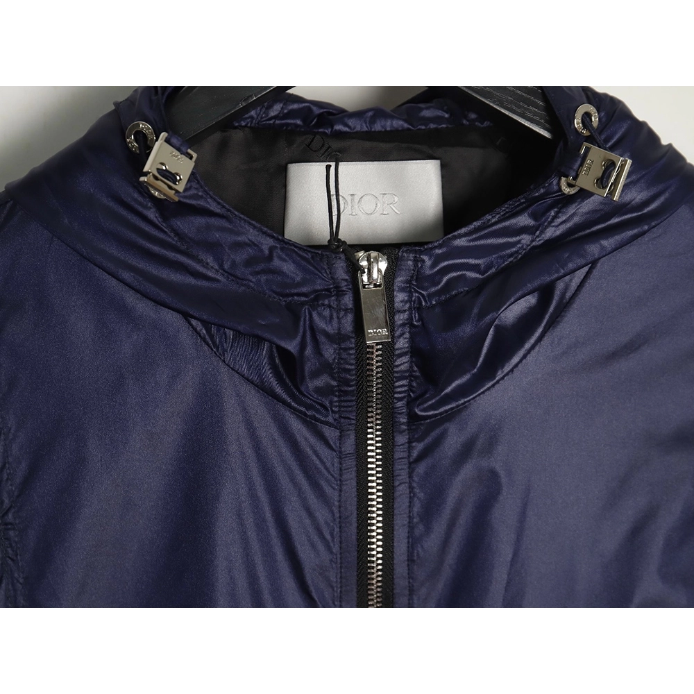 Dior Sleeve Badge Jacquard Silk Hooded Jacket,Cheap Replica Reps Dior