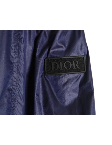 Dior Sleeve Badge Jacquard Silk Hooded Jacket,Cheap Replica Reps Dior