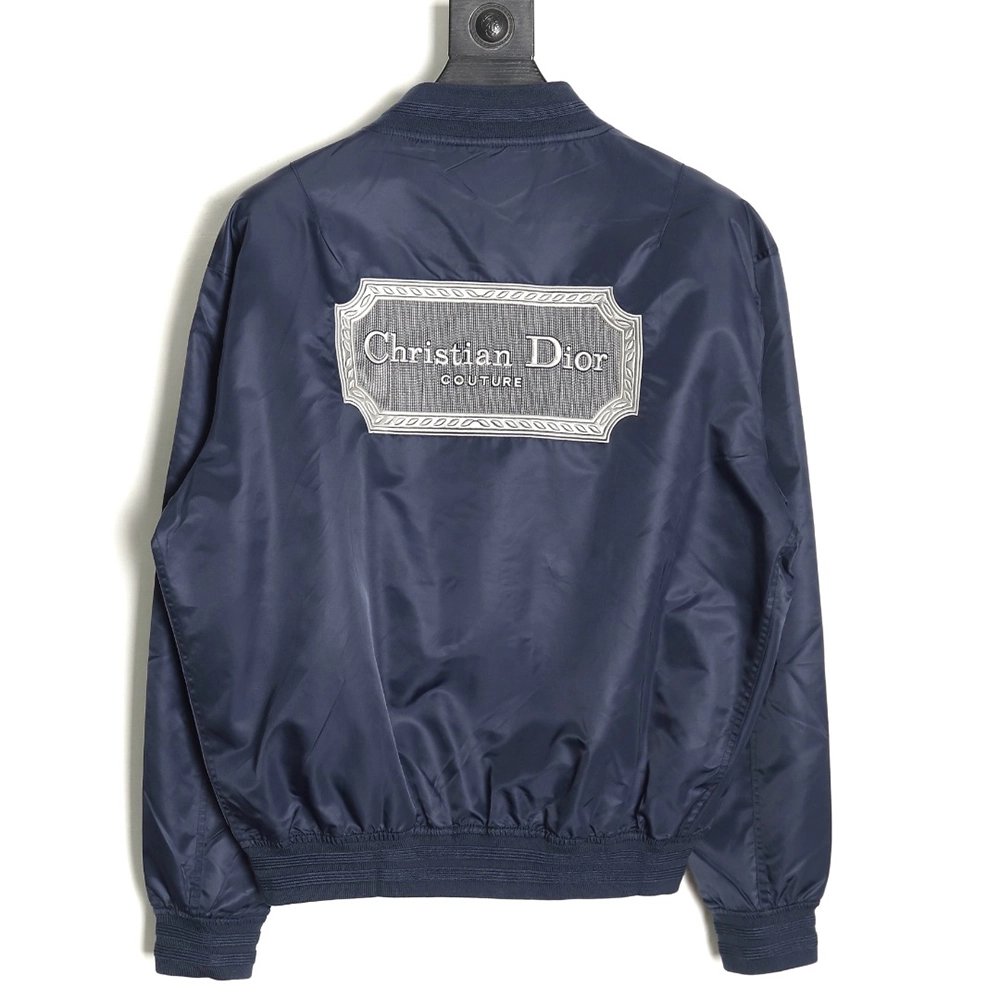 Dior square logo embroidered bomber jacket,Cheap Replica Reps Dior