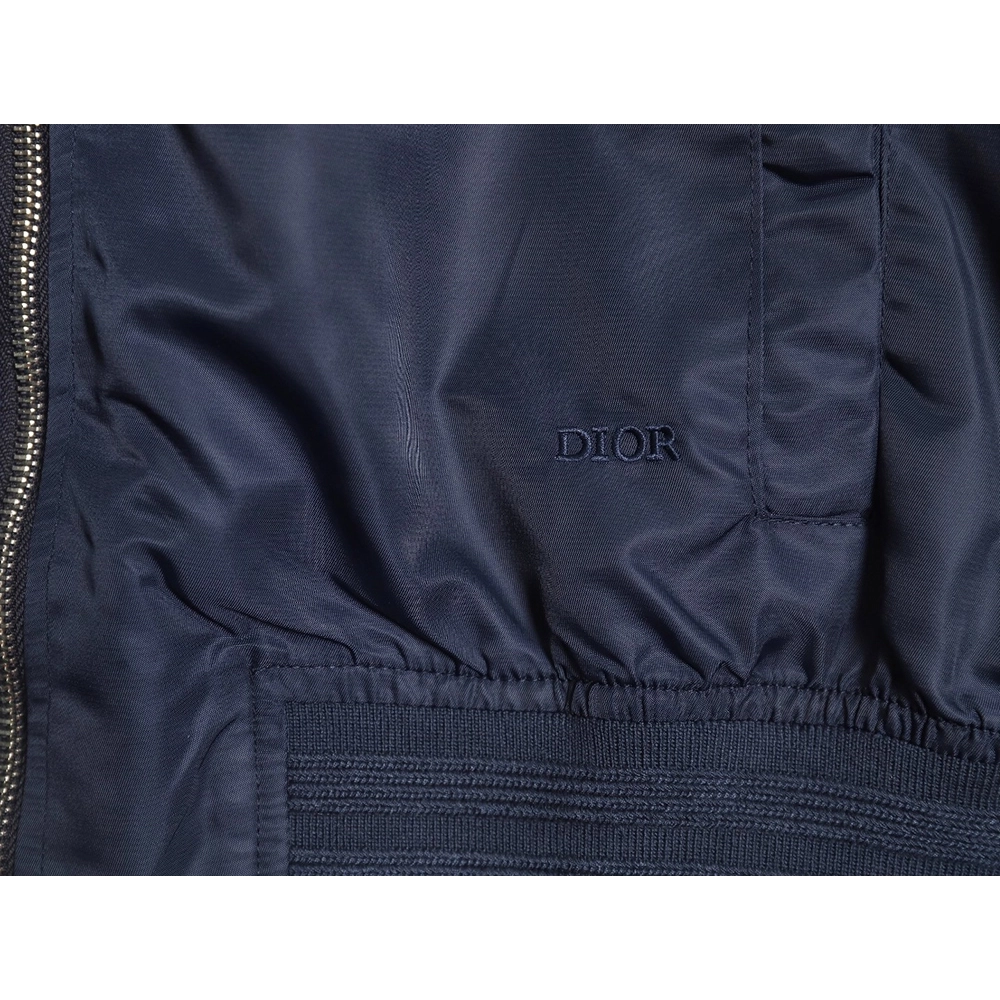 Dior square logo embroidered bomber jacket,Cheap Replica Reps Dior
