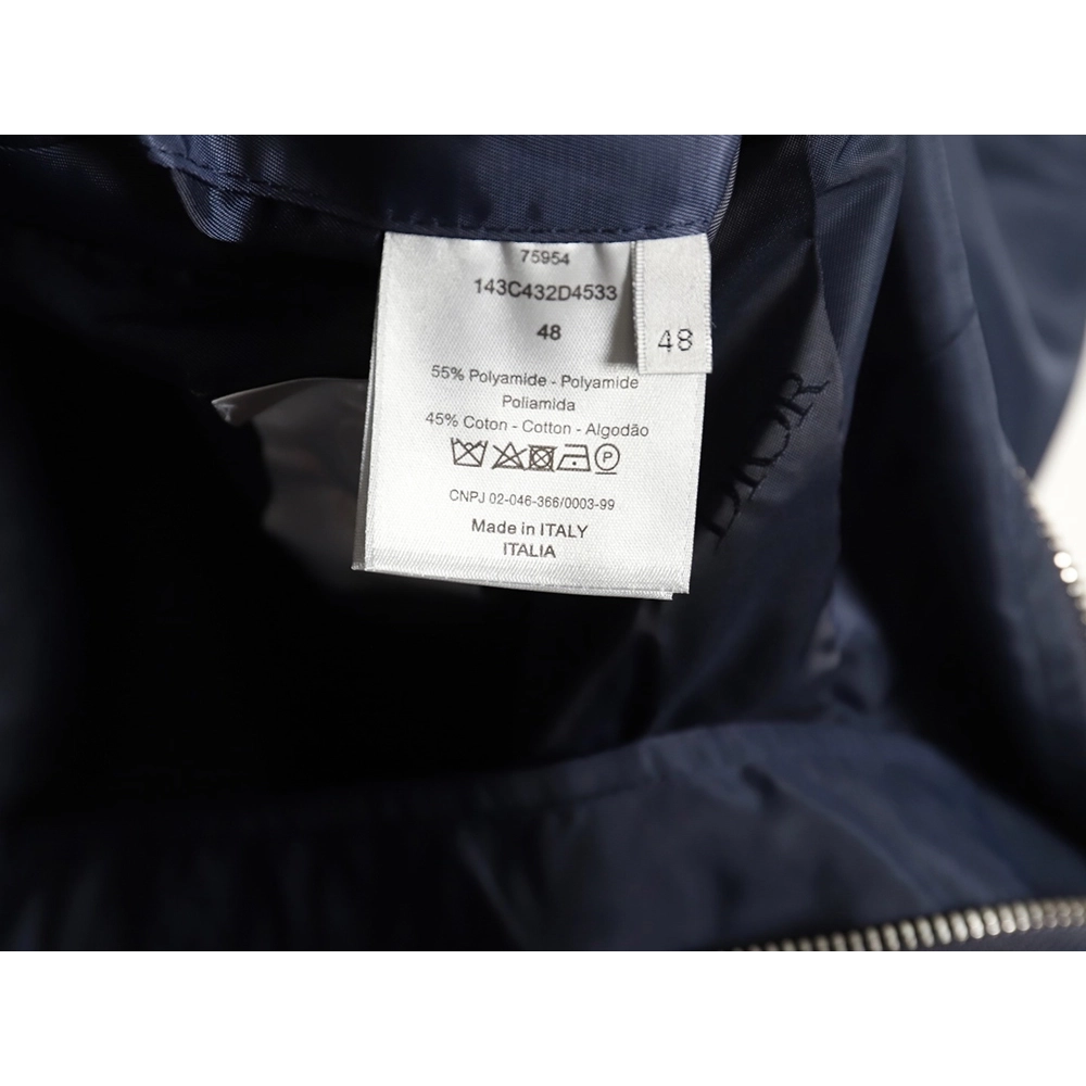 Dior square logo embroidered bomber jacket,Cheap Replica Reps Dior