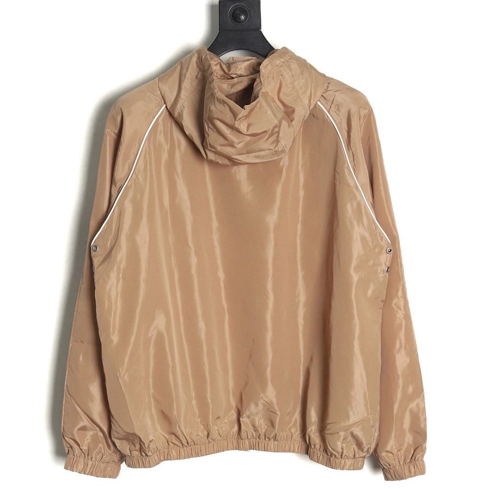 Gucci Line design zip pocket hooded windbreaker jacket,Cheap Replica Reps Gucci