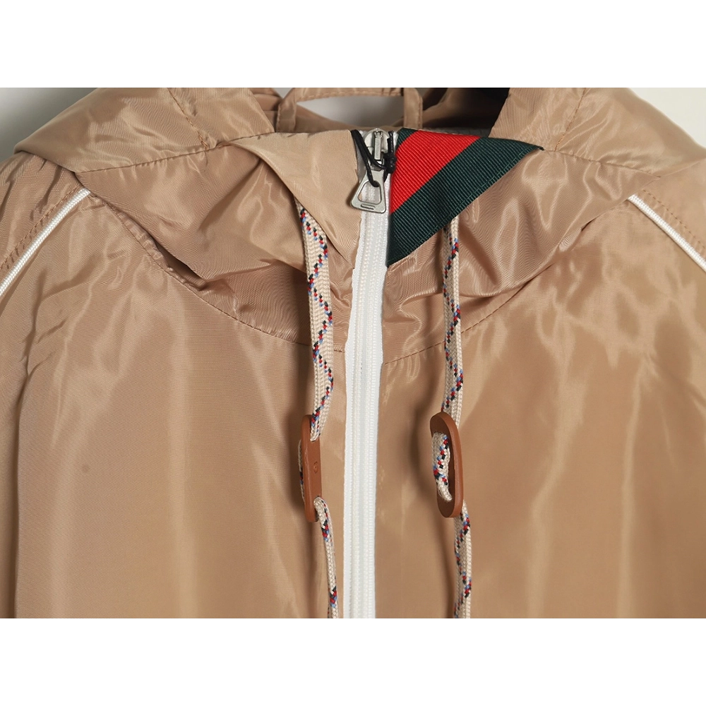 Gucci Line design zip pocket hooded windbreaker jacket,Cheap Replica Reps Gucci