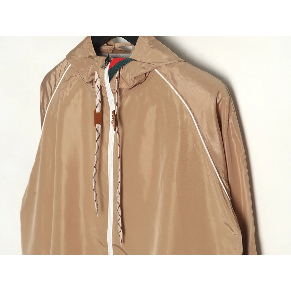 Gucci Line design zip pocket hooded windbreaker jacket,Cheap Replica Reps Gucci