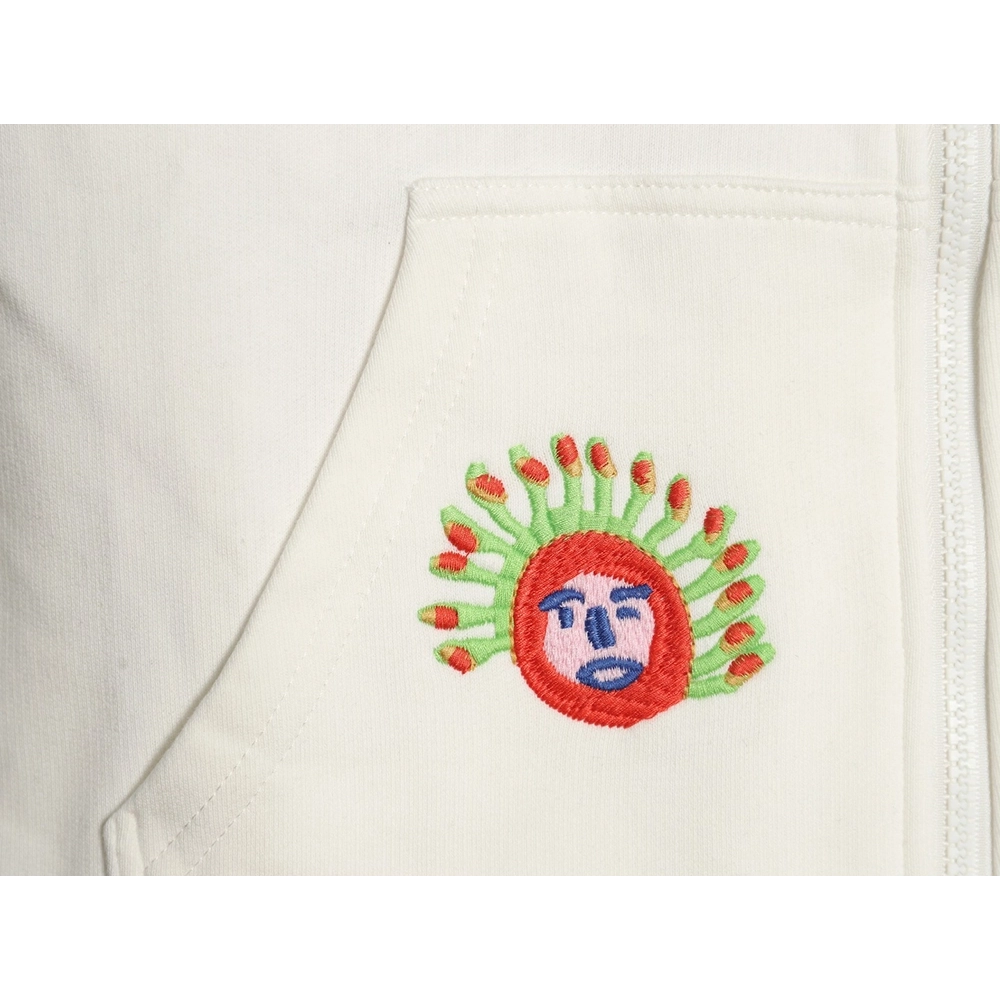 Louis Vuitton Yayoi Kusama sunfish embroidered hooded jacket,Cheap Replica Reps Louis Vuitton