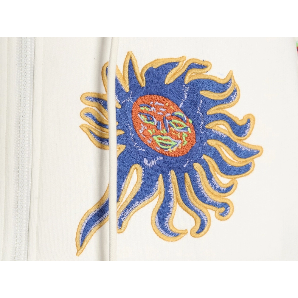 Louis Vuitton Yayoi Kusama sunfish embroidered hooded jacket,Cheap Replica Reps Louis Vuitton