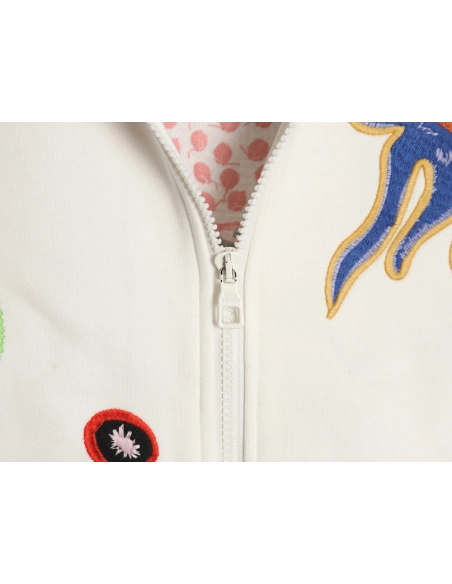 Louis Vuitton Yayoi Kusama sunfish embroidered hooded jacket,Cheap Replica Reps Louis Vuitton