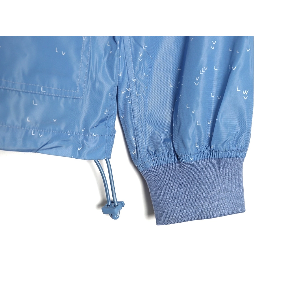 Louis Vuitton airplane gradient lettering print hooded zipup jacket,Cheap Replica Reps Louis Vuitton