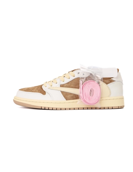 Travis Scott x Air Jordan 1 Low OG Sail Shy Pink DM7866-106,AIR JORDAN 1 LOW,Air Jordan