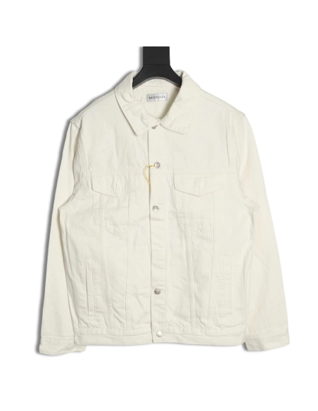 Balenciaga classic back lettering denim jacket 4650,Cheap Replica Reps Balenciaga