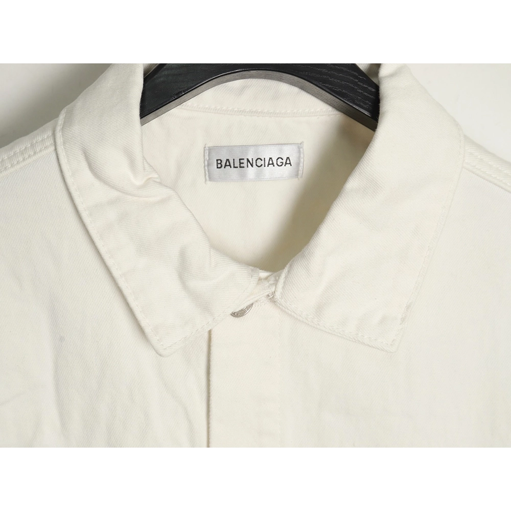 Balenciaga classic back lettering denim jacket 4650,Cheap Replica Reps Balenciaga
