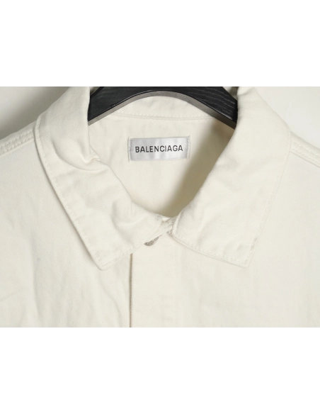 Balenciaga classic back lettering denim jacket 4650,Cheap Replica Reps Balenciaga
