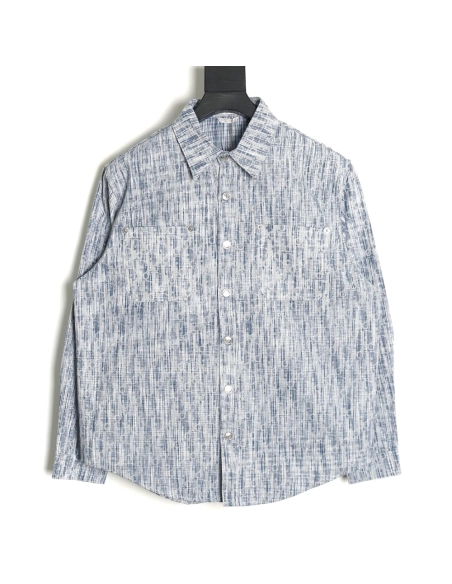 Dior classic all over print monogram denim shirt jacket 3841,Cheap Replica Reps Dior