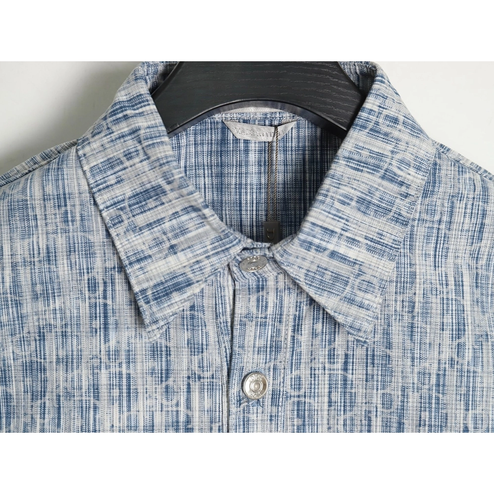 Dior classic all over print monogram denim shirt jacket 3841,Cheap Replica Reps Dior