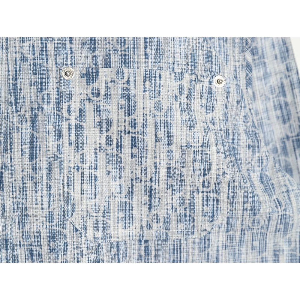 Dior classic all over print monogram denim shirt jacket 3841,Cheap Replica Reps Dior