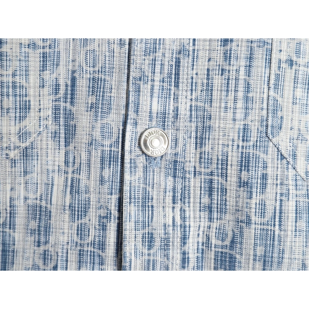 Dior classic all over print monogram denim shirt jacket 3841,Cheap Replica Reps Dior