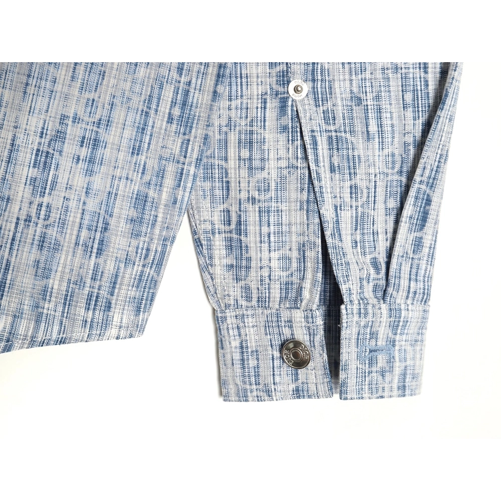 Dior classic all over print monogram denim shirt jacket 3841,Cheap Replica Reps Dior