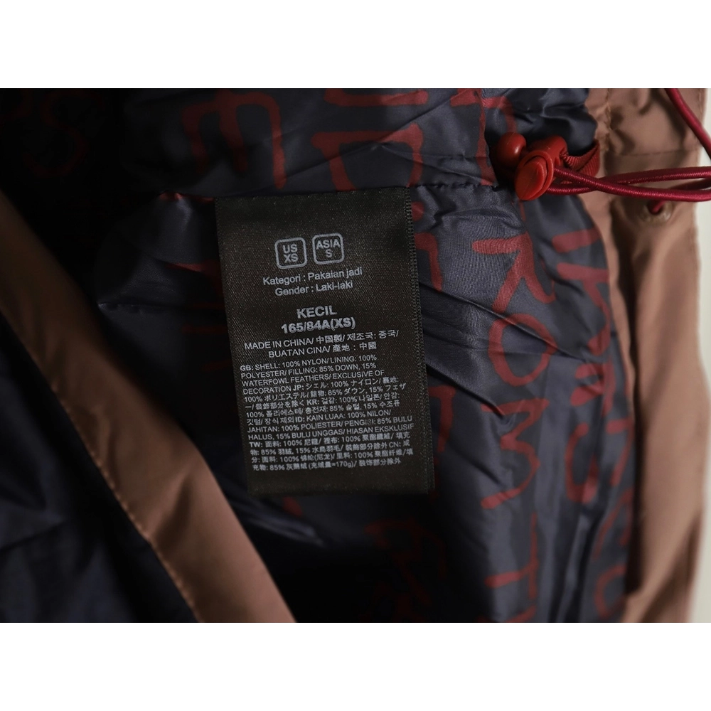 The North Face colorblock print zipup hooded down jacket TSK1,Cheap Replica Reps The North Face