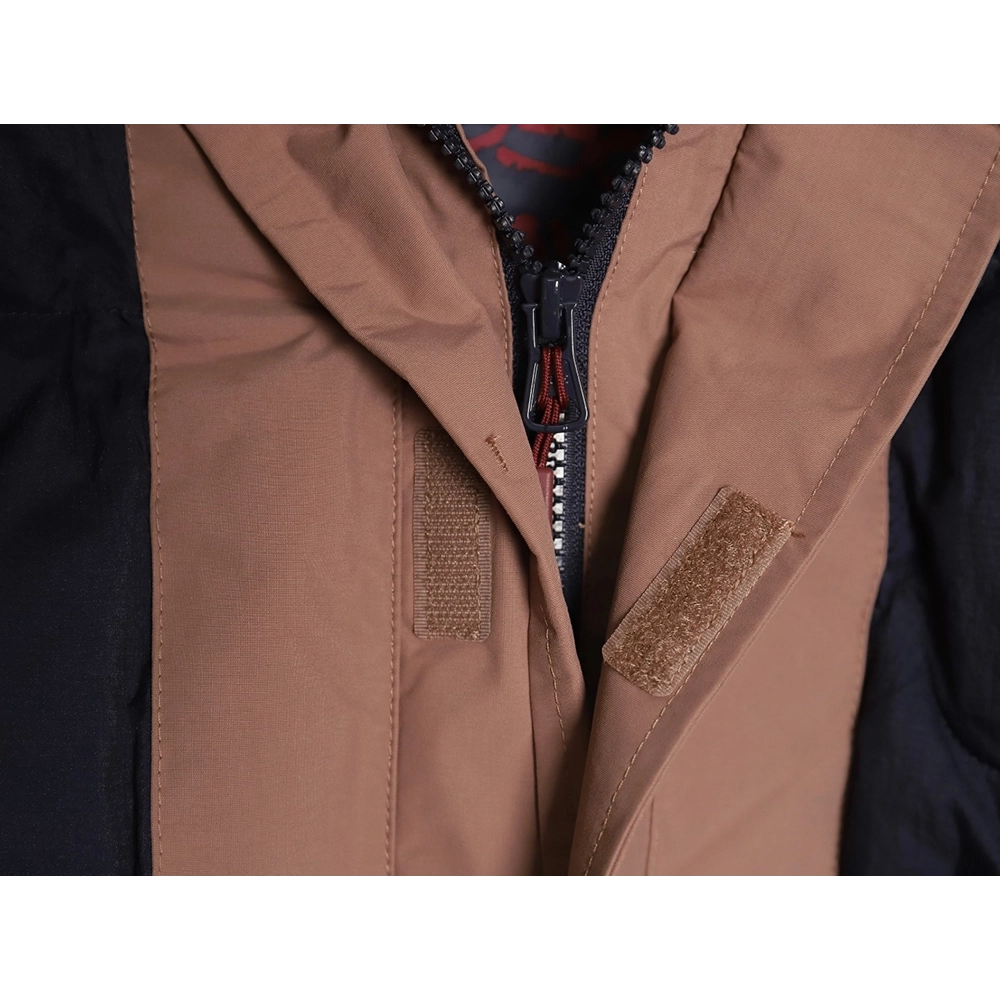 The North Face colorblock print zipup hooded down jacket TSK1,Cheap Replica Reps The North Face