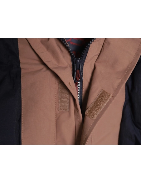 The North Face colorblock print zipup hooded down jacket TSK1,Cheap Replica Reps The North Face